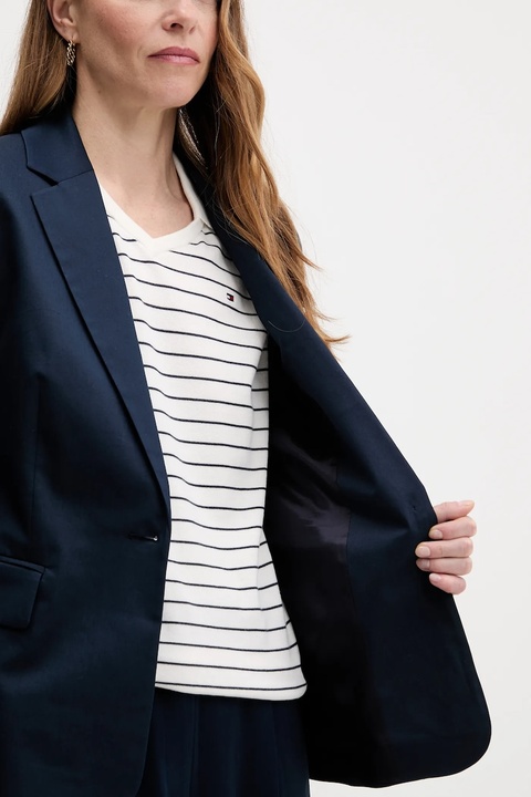 Tommy Hilfiger marynarka kolor granatowy jednorzędowa gładka WW0WW47179 - zdjęcie produktu nr 2