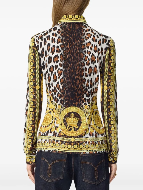 Versace leopard-print blouse - Yellow - zdjęcie produktu nr 2