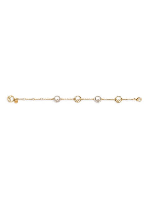 FENDI logo crystal bracelet - Gold - zdjęcie produktu nr 1