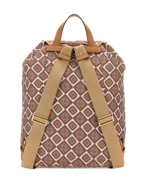 Prada geometric-pattern backpack - Brown - zdjęcie produktu nr 2