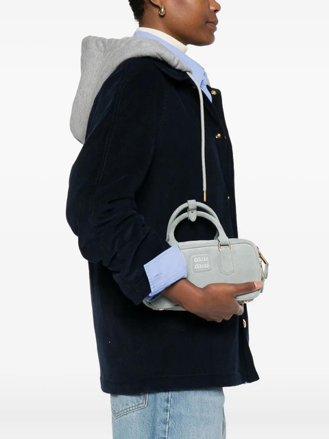 Miu Miu top-handle suede satchel - Grey - zdjęcie produktu nr 2