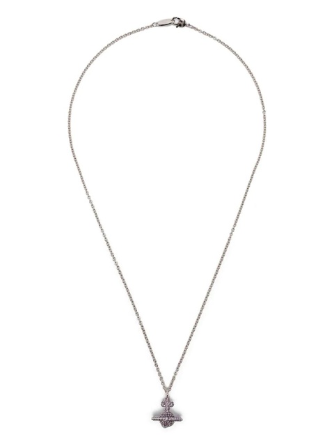 Vivienne Westwood crystal-embellished orb necklace - Silver - zdjęcie produktu nr 2