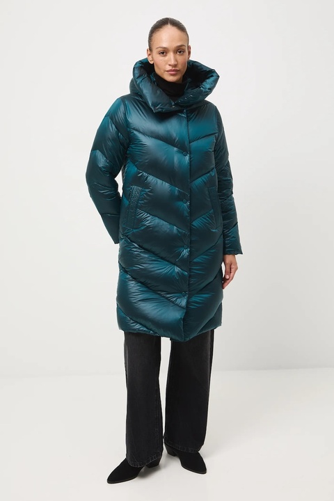 Medicine płaszcz puchowy kolor turkusowy - zdjęcie produktu nr 2