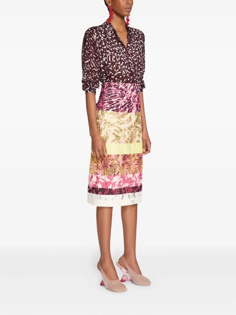 DRIES VAN NOTEN animal-print blouse - Red - zdjęcie produktu nr 2