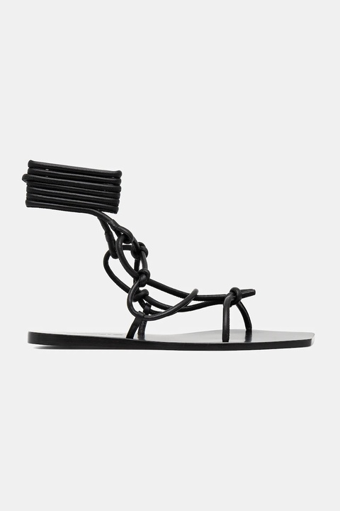 Rick Owens Lilies sandały skórzane Penta damskie kolor czarny LI01E4808 - zdjęcie produktu nr 2