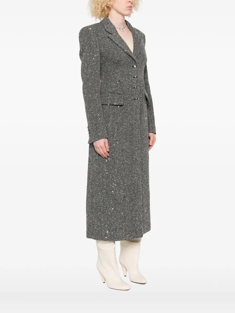 Alessandra Rich sequin tweed coat - Grey - zdjęcie produktu nr 2