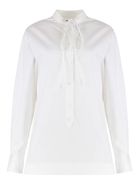 Gucci tie-neck poplin shirt - White - zdjęcie produktu nr 1