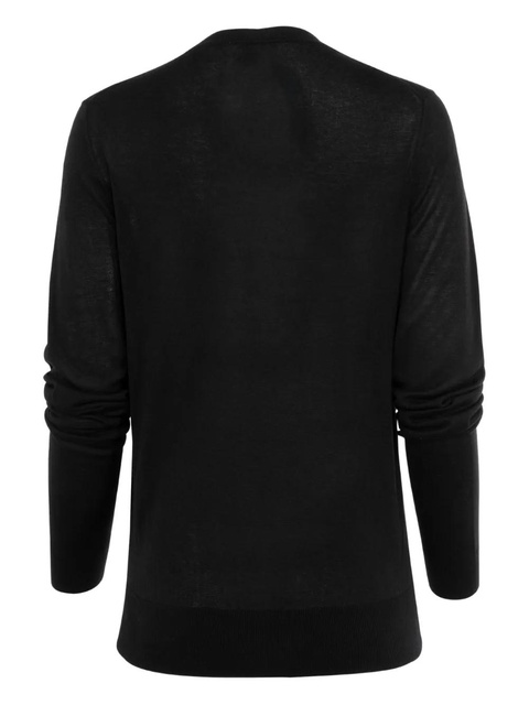 TOTEME crew-neck long-sleeve sweater - Black - zdjęcie produktu nr 2