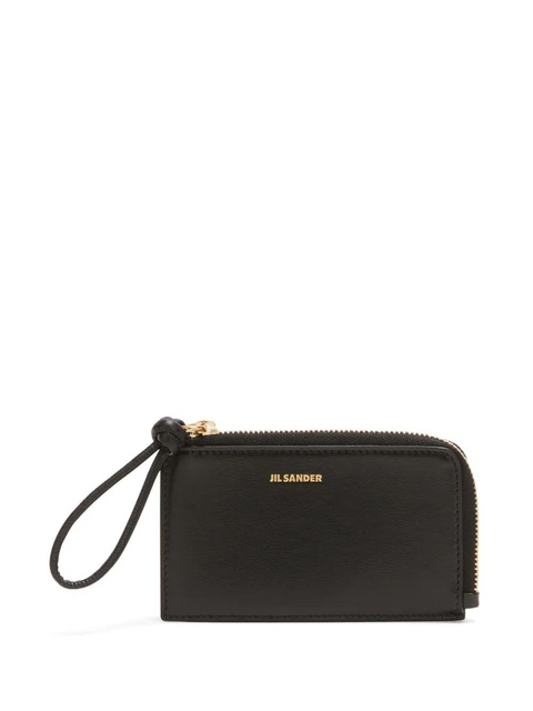 Jil Sander logo-lettering leather wallet - Black - zdjęcie produktu nr 1