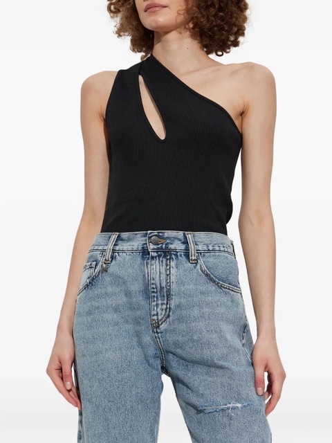 AMIRI one-shoulder keyhole top - Black - zdjęcie produktu nr 2