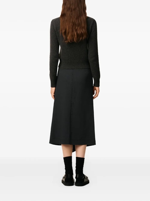 AMI Paris wrap asymmetrical wool skirt - Black - zdjęcie produktu nr 2