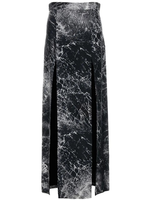 Alexander McQueen abstract-print skirt - Black - zdjęcie produktu nr 1