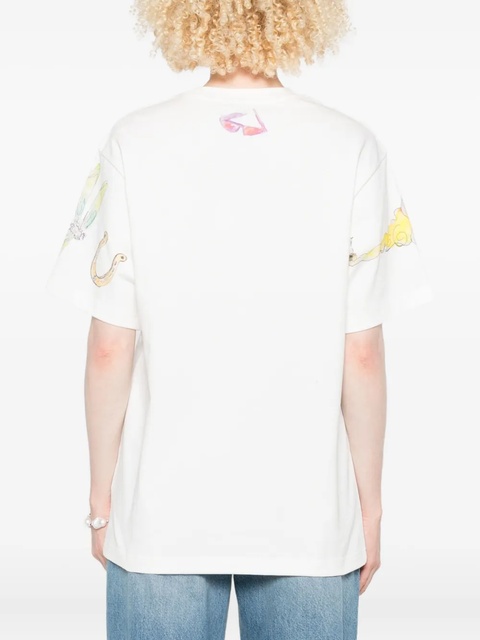 ALEMAIS Anouk illustration-print cotton T-shirt - White - zdjęcie produktu nr 2