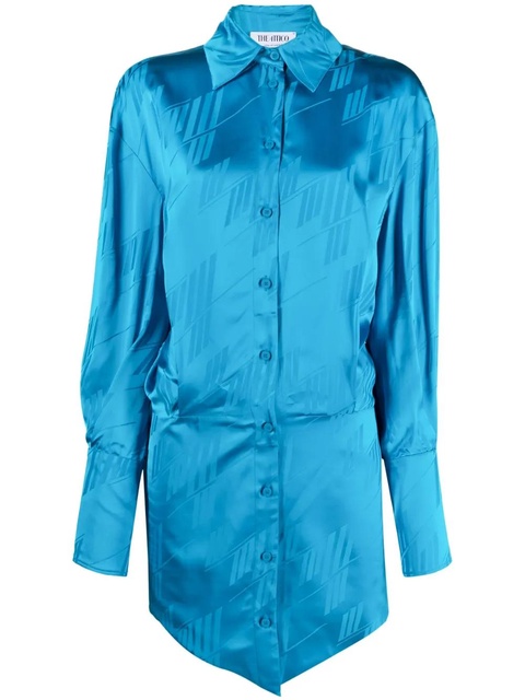 The Attico Sylvie satin jacquard minidress - Blue - zdjęcie produktu nr 1