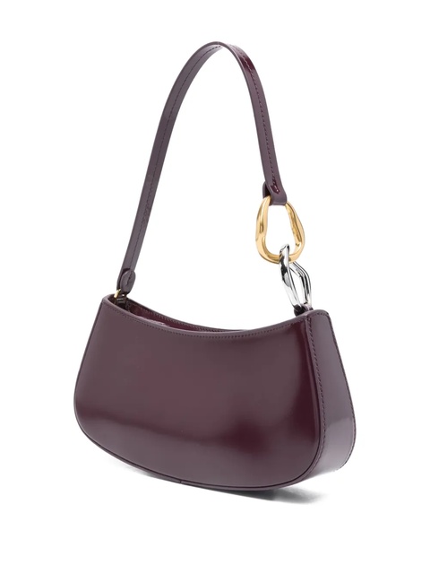 STAUD Ollie curved-handle leather shoulder bag - Purple - zdjęcie produktu nr 2