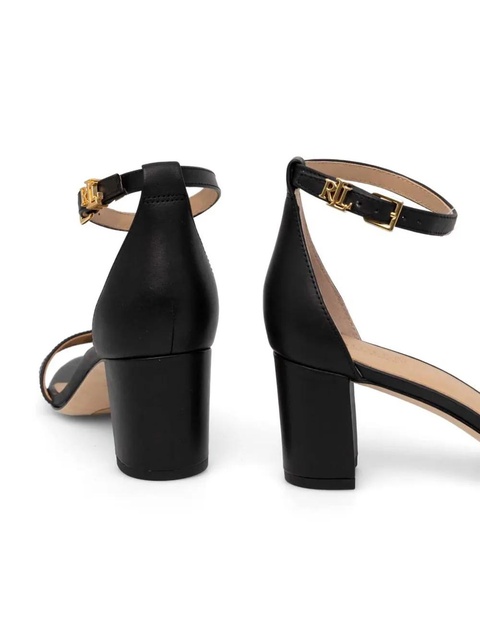 Lauren Ralph Lauren logo-plaque leather sandals - Black - zdjęcie produktu nr 2