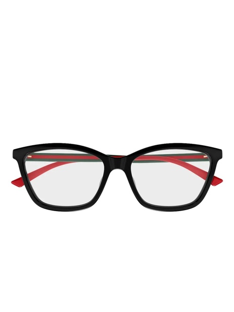 Gucci Eyewear stripe cat-eye glasses - Black - zdjęcie produktu nr 1