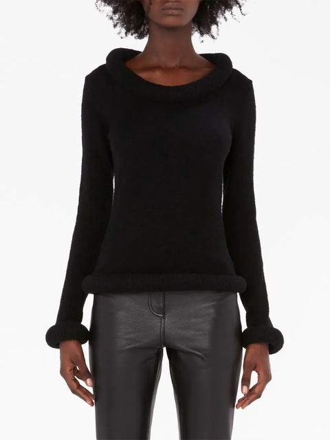 JW Anderson bumper-trim cotton jumper - Black - zdjęcie produktu nr 2