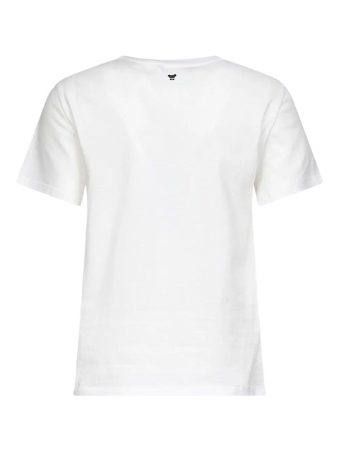 Weekend Max Mara embroidered-print cotton T-shirt - White - zdjęcie produktu nr 1