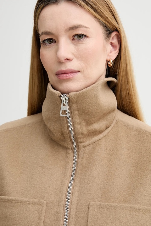 Marc O'Polo bezrękawnik z dodatkiem wełny kolor beżowy przejściowy 600005172013 - zdjęcie produktu nr 2