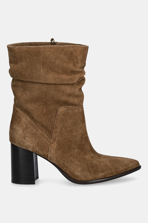 Medicine botki damskie kolor brązowy na słupku - zdjęcie produktu nr 2