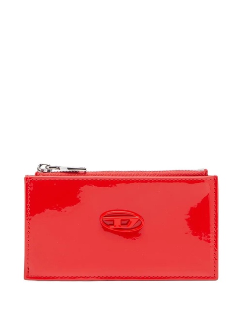Diesel logo-plaque zip-fastening card holder - Red - zdjęcie produktu nr 2