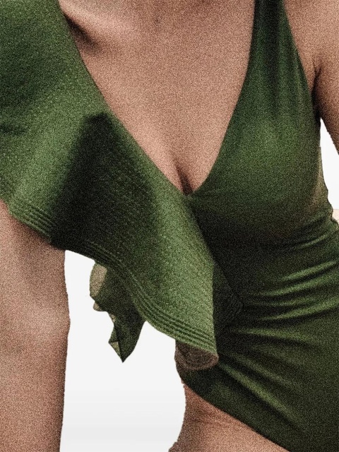Johanna Ortiz Boleros ruffled swimsuit - Green - zdjęcie produktu nr 2