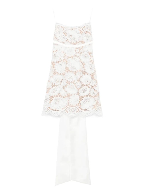 Self-Portrait lace scalloped-hem dress - White - zdjęcie produktu nr 1
