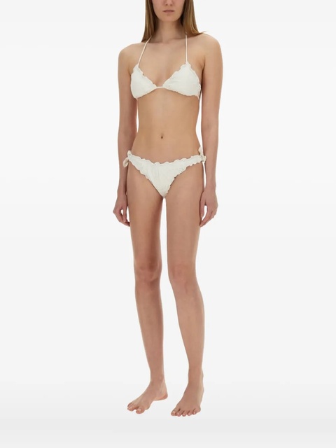 MC2 Saint Barth embroidered-eyelet bikini bottoms - White - zdjęcie produktu nr 2