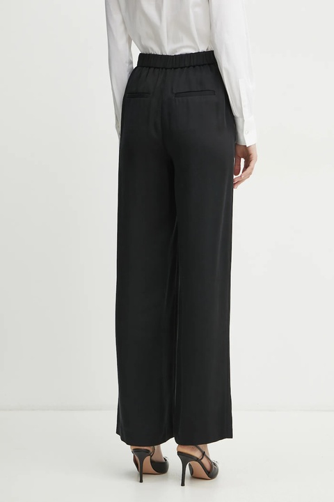 Karl Lagerfeld spodnie damskie kolor czarny proste high waist A1W10070 - zdjęcie produktu nr 2