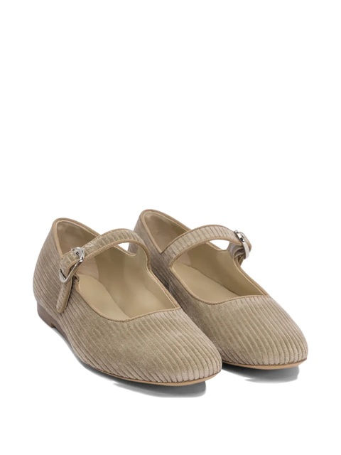 Le Monde Beryl corduroy buckle ballet flats - Brown - zdjęcie produktu nr 2