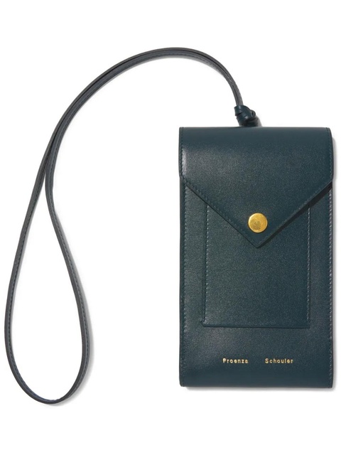 Proenza Schouler logo-stamp leather phone case - Blue - zdjęcie produktu nr 1