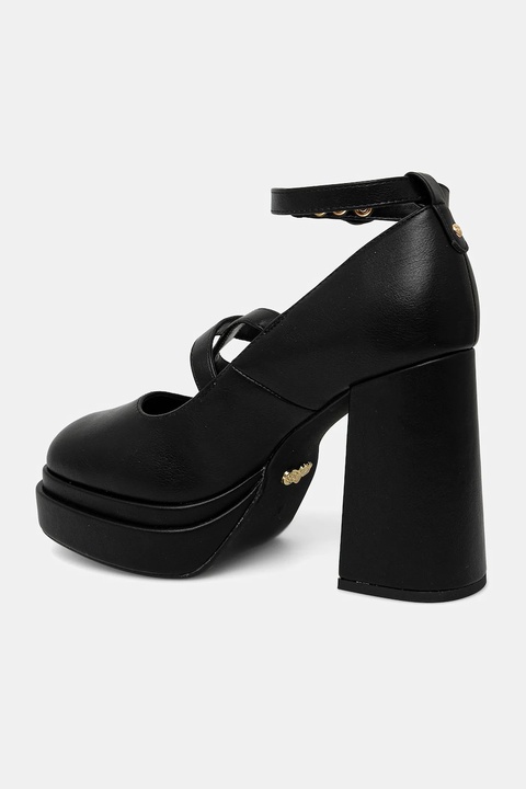 Buffalo czółenka May Mary Btn kolor czarny na słupku 1290212-BLK - zdjęcie produktu nr 2