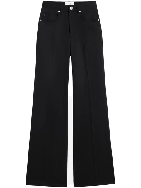 AMI Paris high-rise flared-leg jeans - Black - zdjęcie produktu nr 1