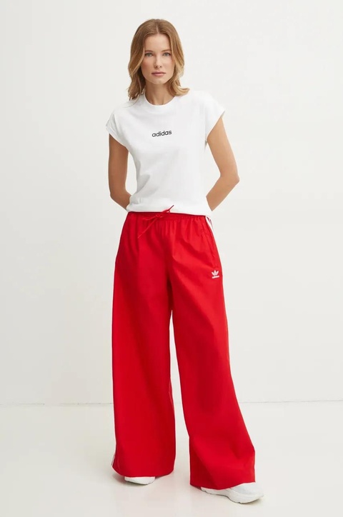 adidas Originals spodnie dresowe OVERSIZED TP kolor czerwony z aplikacją JD3388 - zdjęcie produktu nr 2