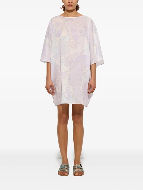 PUCCI wave-print kaftan dress - Purple - zdjęcie produktu nr 2