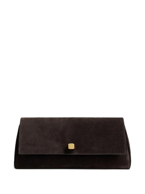KHAITE Audrey suede clutch bag - Brown - zdjęcie produktu nr 1