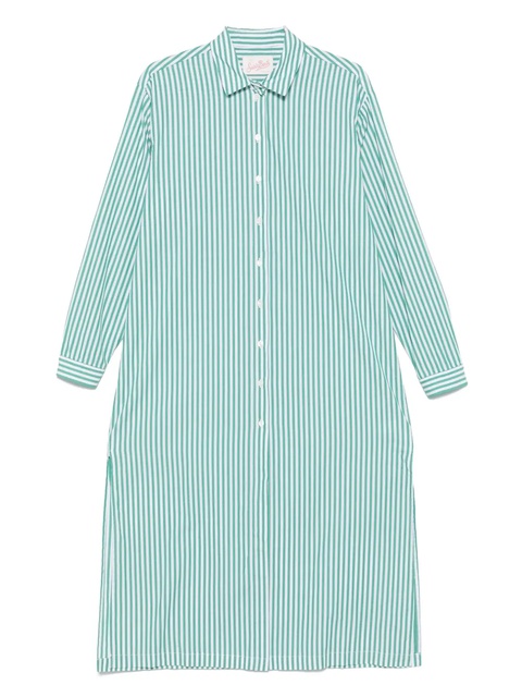 MC2 Saint Barth striped shirt dress - Green - zdjęcie produktu nr 1