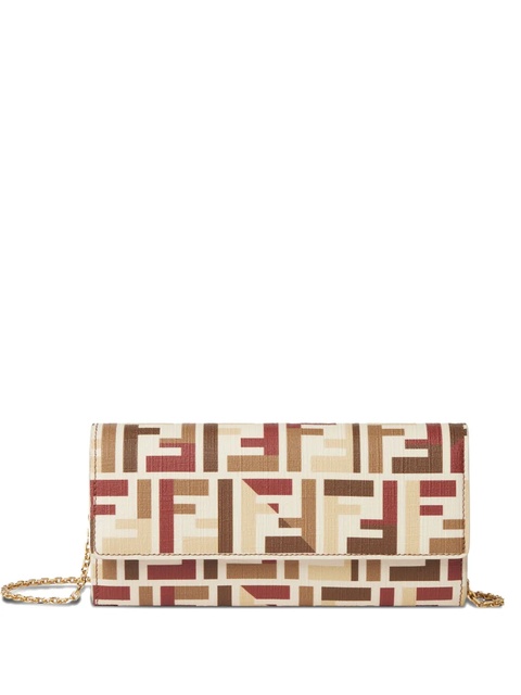 FENDI FF-pattern chain mini bag - Neutrals - zdjęcie produktu nr 1