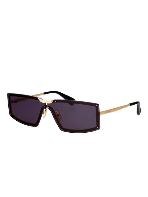 Max Mara Eyewear rectangle-frame sunglasses - Gold - zdjęcie produktu nr 2