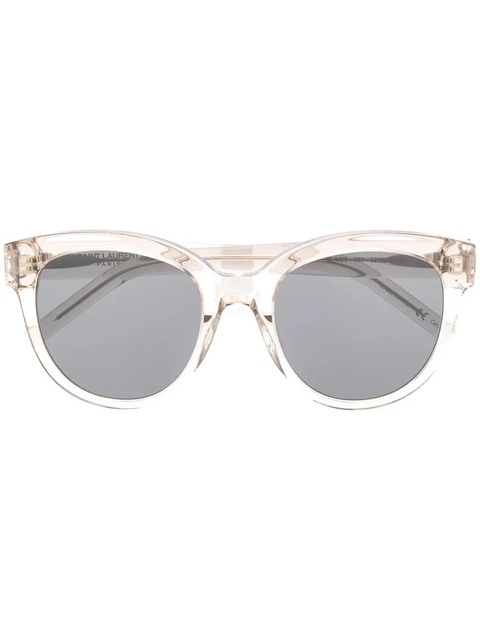 Saint Laurent Eyewear round frame sunglasses - Neutrals - zdjęcie produktu nr 1