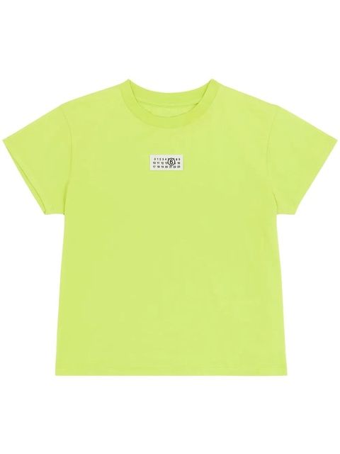 MM6 Maison Margiela number-motif cotton T-shirt - Green - zdjęcie produktu nr 1