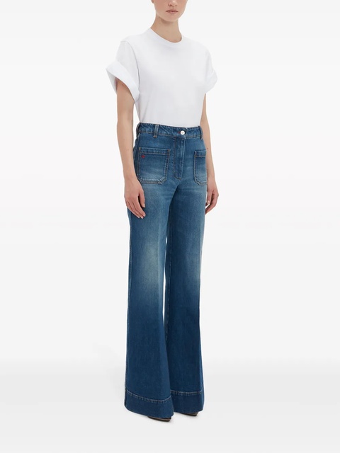 Victoria Beckham Alina flared jeans - Blue - zdjęcie produktu nr 2