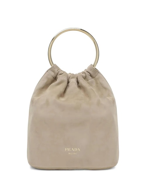 Prada ring-handle bucket bag - Neutrals - zdjęcie produktu nr 1