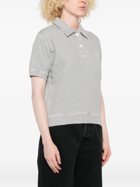 Prada logo-print polo top - Grey - zdjęcie produktu nr 2