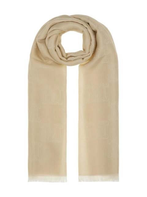 Max Mara logo-jacquard scarf - Neutrals - zdjęcie produktu nr 1