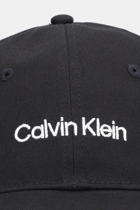 Calvin Klein czapka z daszkiem bawełniana kolor czarny LV04F5003G - zdjęcie produktu nr 2