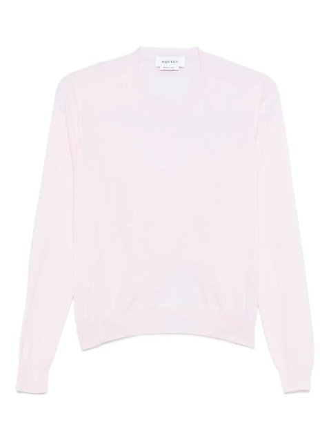 Alexander McQueen long-sleeve crew-neck top - Pink - zdjęcie produktu nr 1