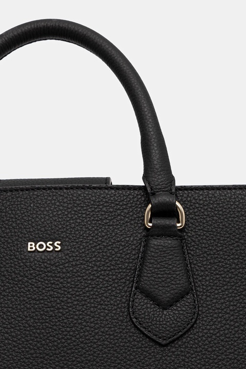 BOSS torebka skórzana kolor czarny 50547745 - zdjęcie produktu nr 2