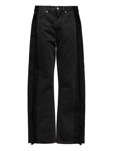MM6 Maison Margiela split-leg cotton pants - Black - zdjęcie produktu nr 1